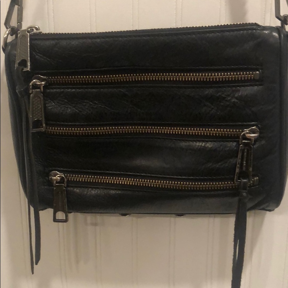 Rebecca Minkoff Mini 5 Zipper Leather Crossbody
